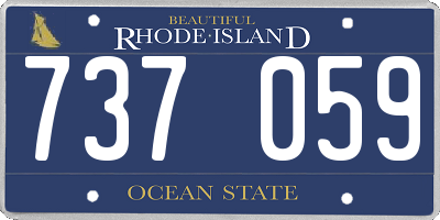 RI license plate 737059