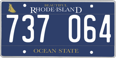 RI license plate 737064
