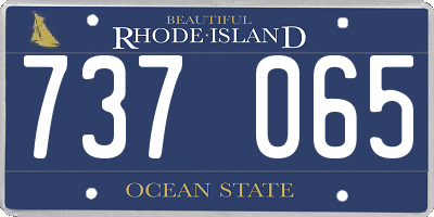 RI license plate 737065