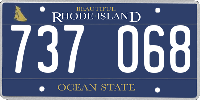 RI license plate 737068