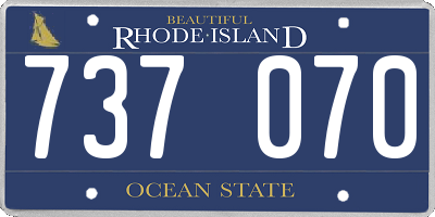 RI license plate 737070