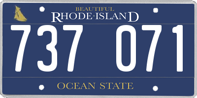 RI license plate 737071