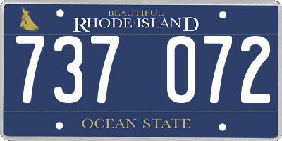 RI license plate 737072