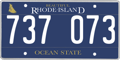 RI license plate 737073