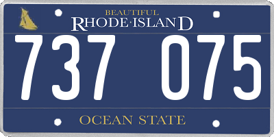 RI license plate 737075