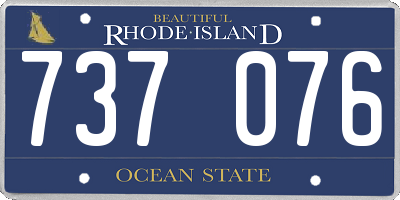 RI license plate 737076