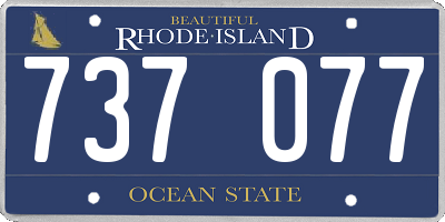RI license plate 737077