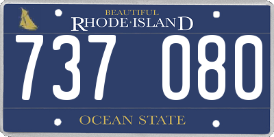 RI license plate 737080