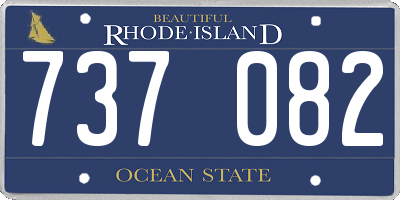 RI license plate 737082