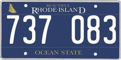 RI license plate 737083