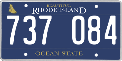 RI license plate 737084