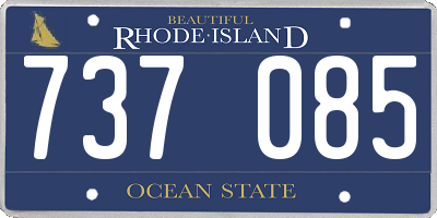 RI license plate 737085