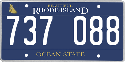 RI license plate 737088