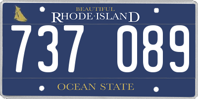RI license plate 737089