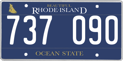 RI license plate 737090