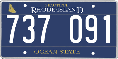 RI license plate 737091