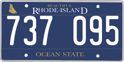 RI license plate 737095