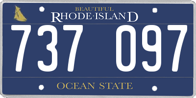 RI license plate 737097