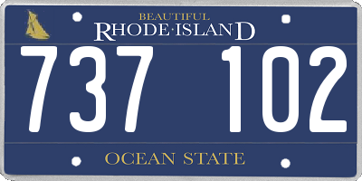 RI license plate 737102