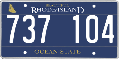 RI license plate 737104