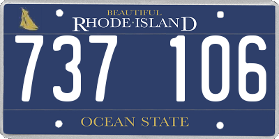 RI license plate 737106