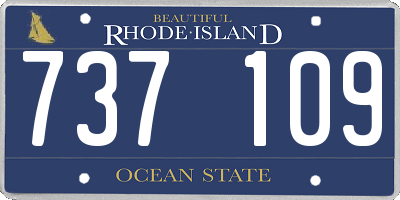 RI license plate 737109