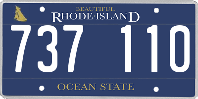 RI license plate 737110
