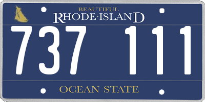 RI license plate 737111
