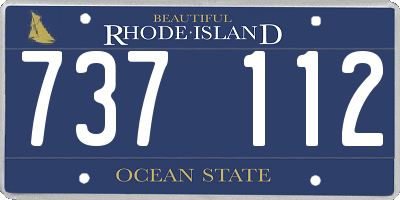 RI license plate 737112