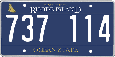 RI license plate 737114