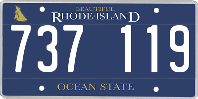 RI license plate 737119