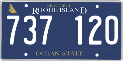 RI license plate 737120
