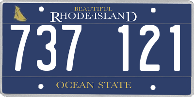 RI license plate 737121