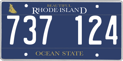 RI license plate 737124