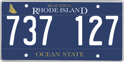 RI license plate 737127