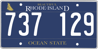 RI license plate 737129