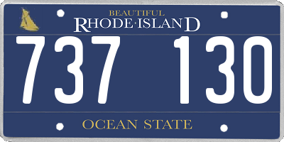RI license plate 737130
