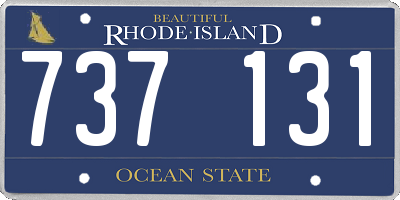 RI license plate 737131