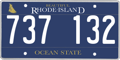 RI license plate 737132