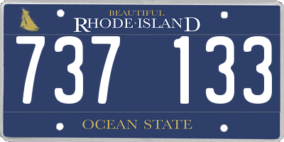 RI license plate 737133