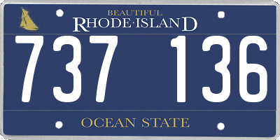 RI license plate 737136