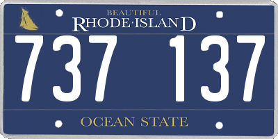 RI license plate 737137