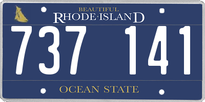 RI license plate 737141