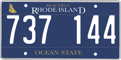 RI license plate 737144