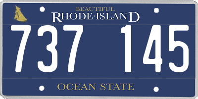 RI license plate 737145
