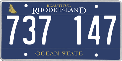RI license plate 737147