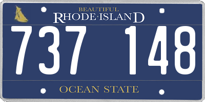 RI license plate 737148