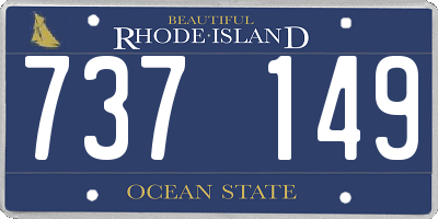 RI license plate 737149