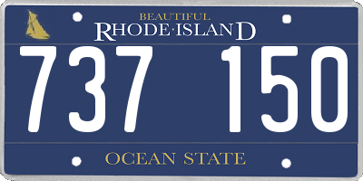 RI license plate 737150