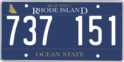 RI license plate 737151